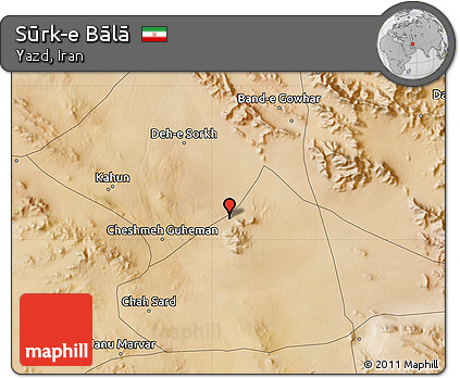 Satellite Map of Sūrk-e Bālā