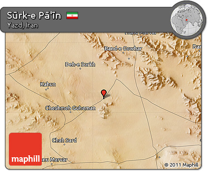 Satellite Map of Sūrk-e Pā'īn