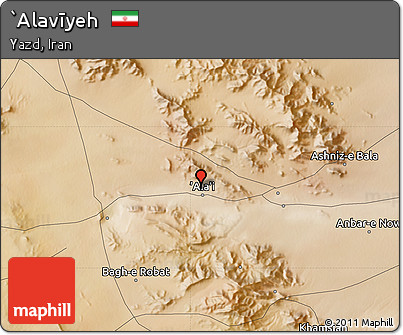 Satellite Map of `Alavīyeh