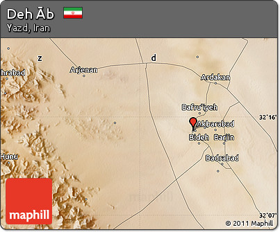 Satellite Map of Deh Āb