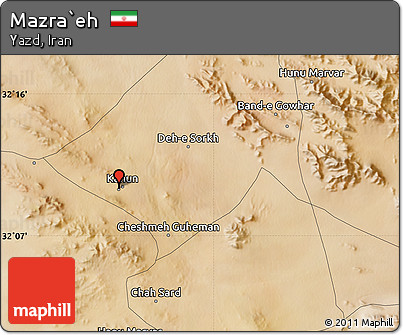 Satellite Map of Mazra`eh