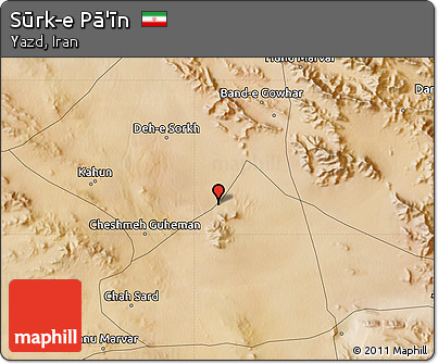 Satellite Map of Sūrk-e Pā'īn