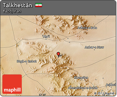 Satellite Map of Talkhestān