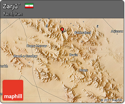 Satellite Map of Zarjū`