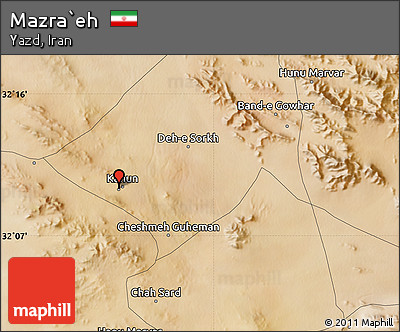 Satellite Map of Mazra`eh
