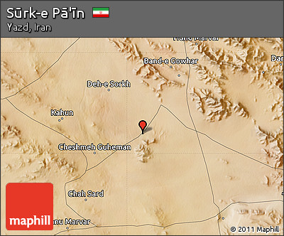Satellite Map of Sūrk-e Pā'īn