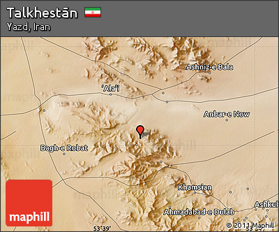 Satellite Map of Talkhestān