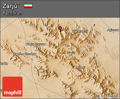 Satellite Map of Zarjū`