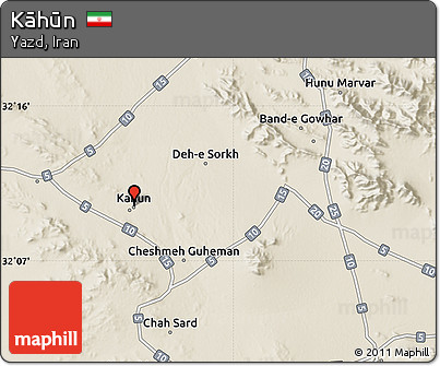 Shaded Relief Map of Kāhūn
