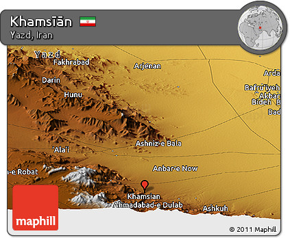 Physical Panoramic Map of Khamsīān