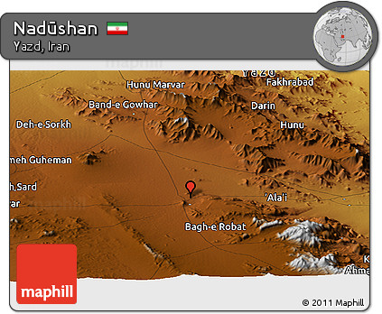 Physical Panoramic Map of Nadūshan