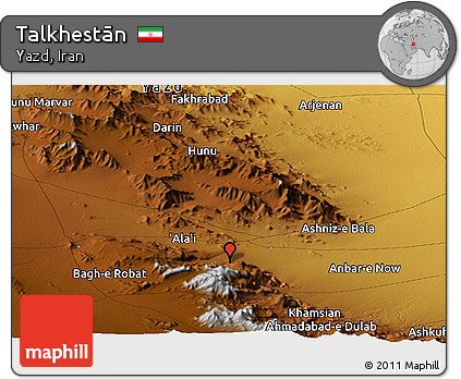 Physical Panoramic Map of Talkhestān