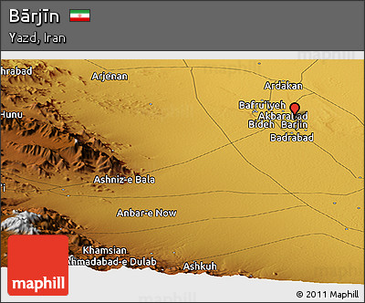 Physical Panoramic Map of Bārjīn