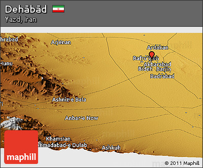 Physical Panoramic Map of Dehābād