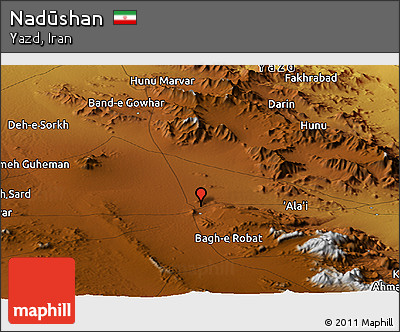 Physical Panoramic Map of Nadūshan