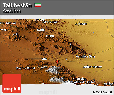 Physical Panoramic Map of Talkhestān