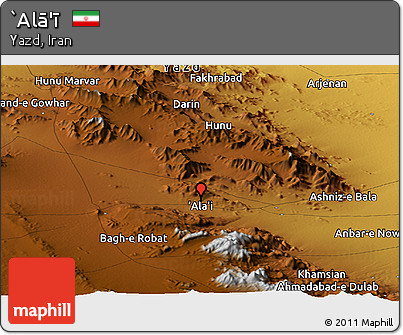 Physical Panoramic Map of `Alā'ī