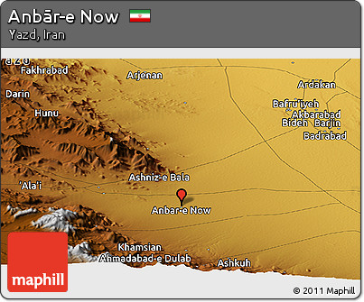 Physical Panoramic Map of Anbār-e Now