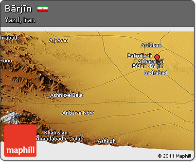 Physical Panoramic Map of Bārjīn