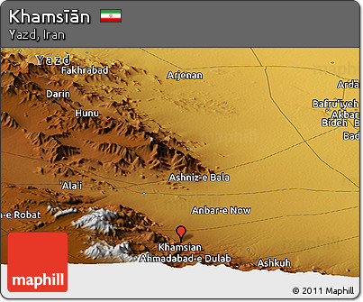 Physical Panoramic Map of Khamsīān