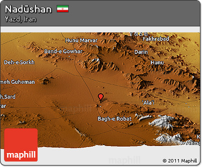 Physical Panoramic Map of Nadūshan