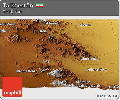 Physical Panoramic Map of Talkhestān