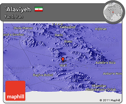 Political Panoramic Map of `Alavīyeh