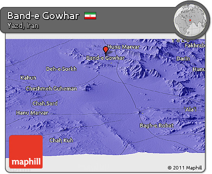 Political Panoramic Map of Band-e Gowhar