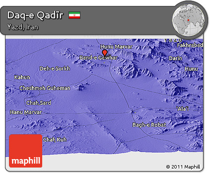 Political Panoramic Map of Daq-e Qadīr