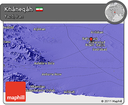 Political Panoramic Map of Khāneqāh