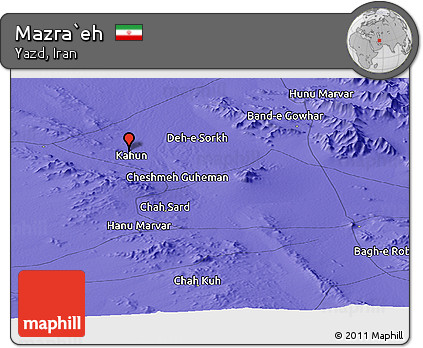 Political Panoramic Map of Mazra`eh