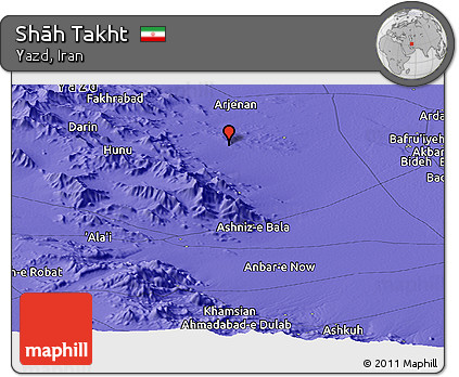 Political Panoramic Map of Shāh Takht