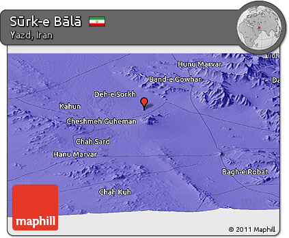 Political Panoramic Map of Sūrk-e Bālā