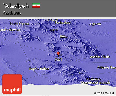 Political Panoramic Map of `Alavīyeh