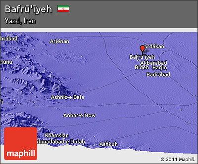 Political Panoramic Map of Bafrū'īyeh
