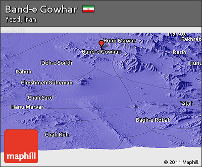 Political Panoramic Map of Band-e Gowhar