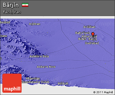 Political Panoramic Map of Bārjīn