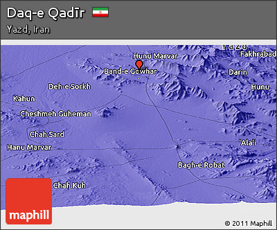 Political Panoramic Map of Daq-e Qadīr
