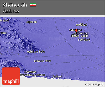 Political Panoramic Map of Khāneqāh