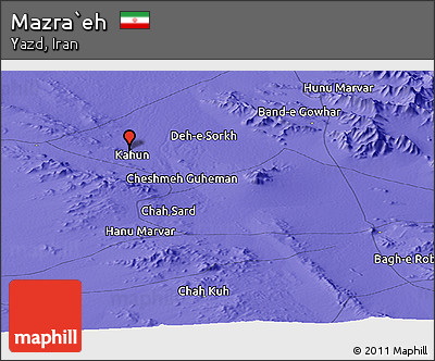 Political Panoramic Map of Mazra`eh