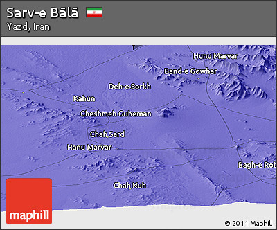 Political Panoramic Map of Sarv-e Bālā