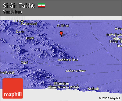 Political Panoramic Map of Shāh Takht