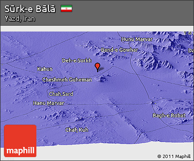 Political Panoramic Map of Sūrk-e Bālā