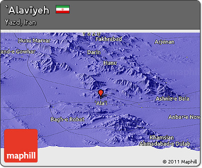 Political Panoramic Map of `Alavīyeh
