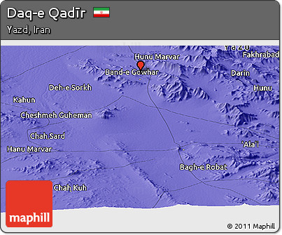 Political Panoramic Map of Daq-e Qadīr