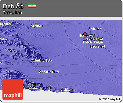 Political Panoramic Map of Deh Āb