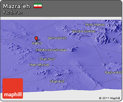 Political Panoramic Map of Mazra`eh