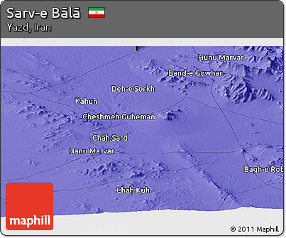 Political Panoramic Map of Sarv-e Bālā