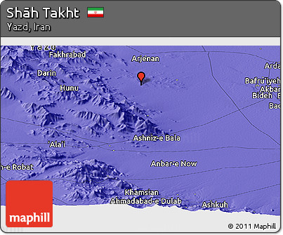 Political Panoramic Map of Shāh Takht