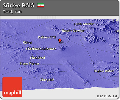 Political Panoramic Map of Sūrk-e Bālā